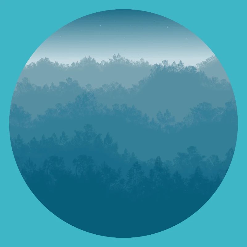 Paysage en bleu