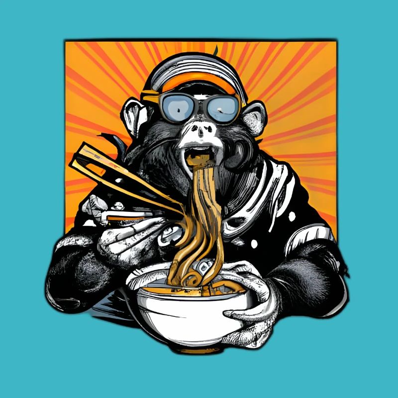 Swag Monkey nyder Ramen Nudler Design