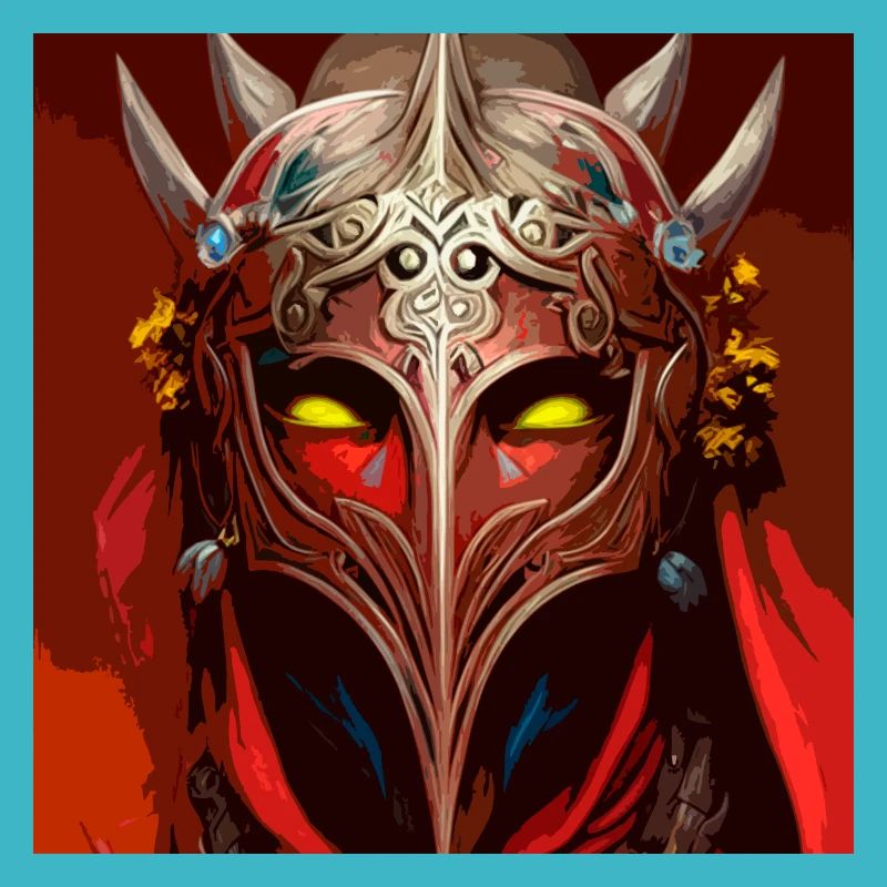 Medieval warrior mask, epic