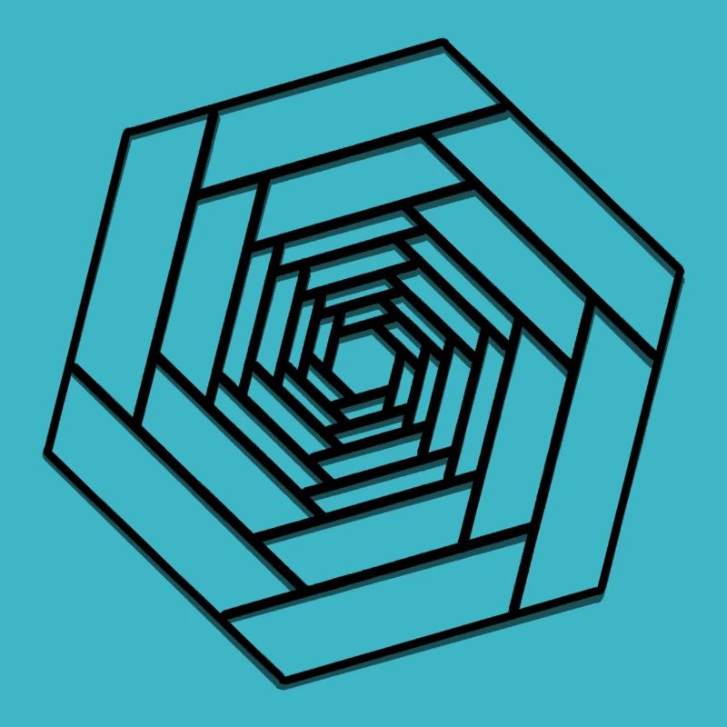 Hexagone infini design