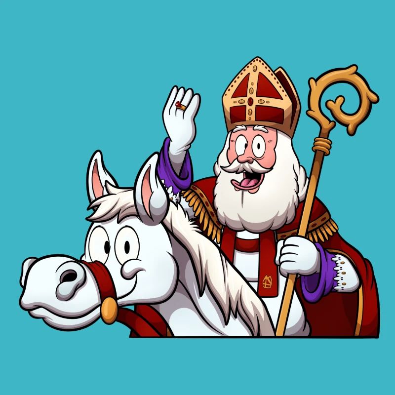 Saint Nicolas à cheval
