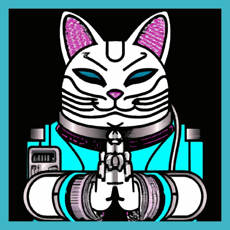 Cyborg Maneki Neko Cat
