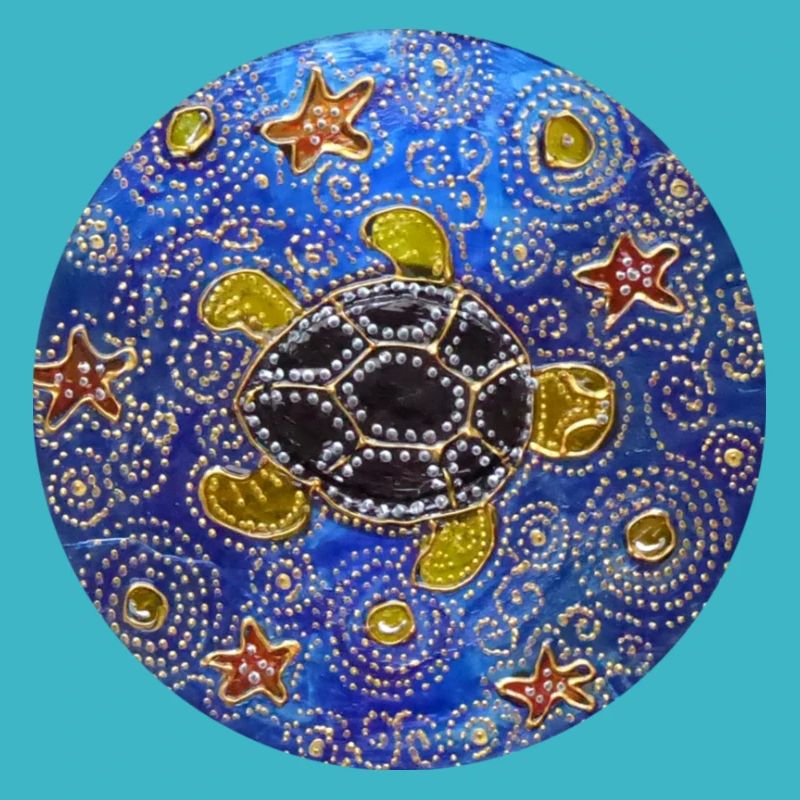 Modified blue cd turtle 1