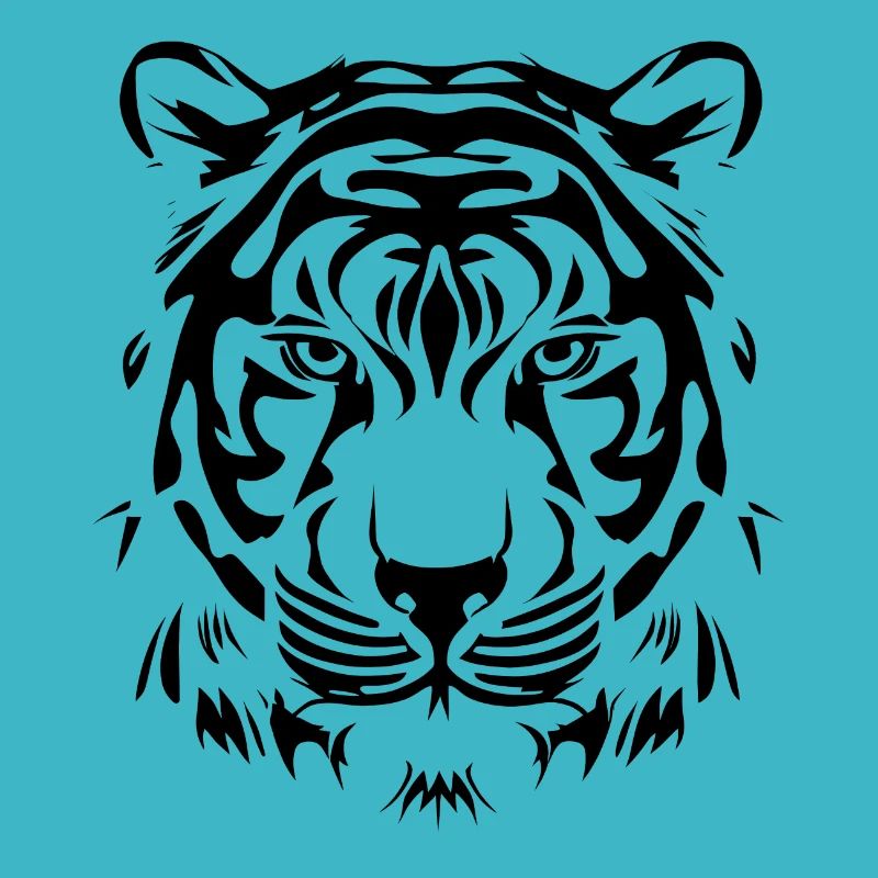 Kopf von einem Tiger, cool und graphisch