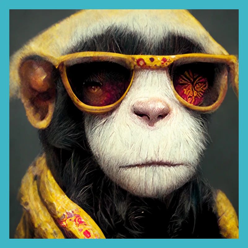 Affe mit Sonnenbrille