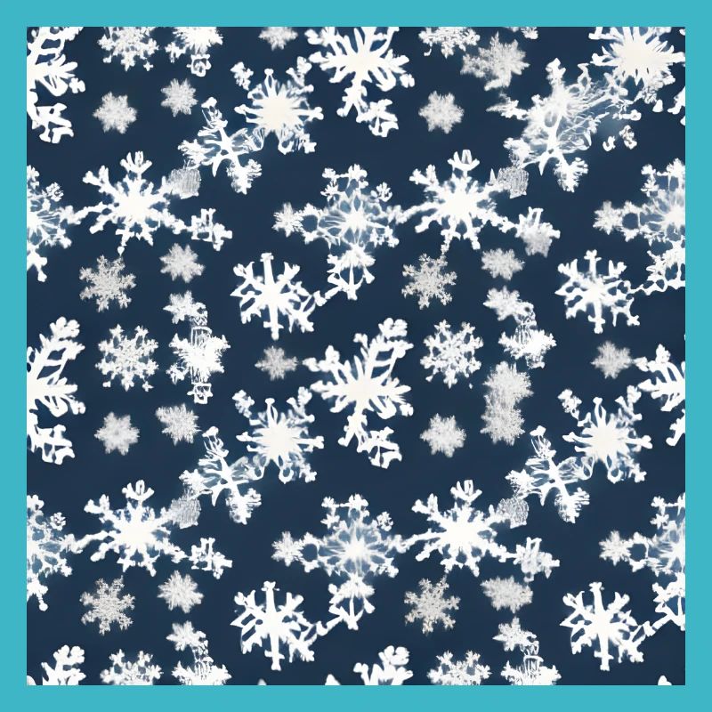 Snow pattern on navy blue background