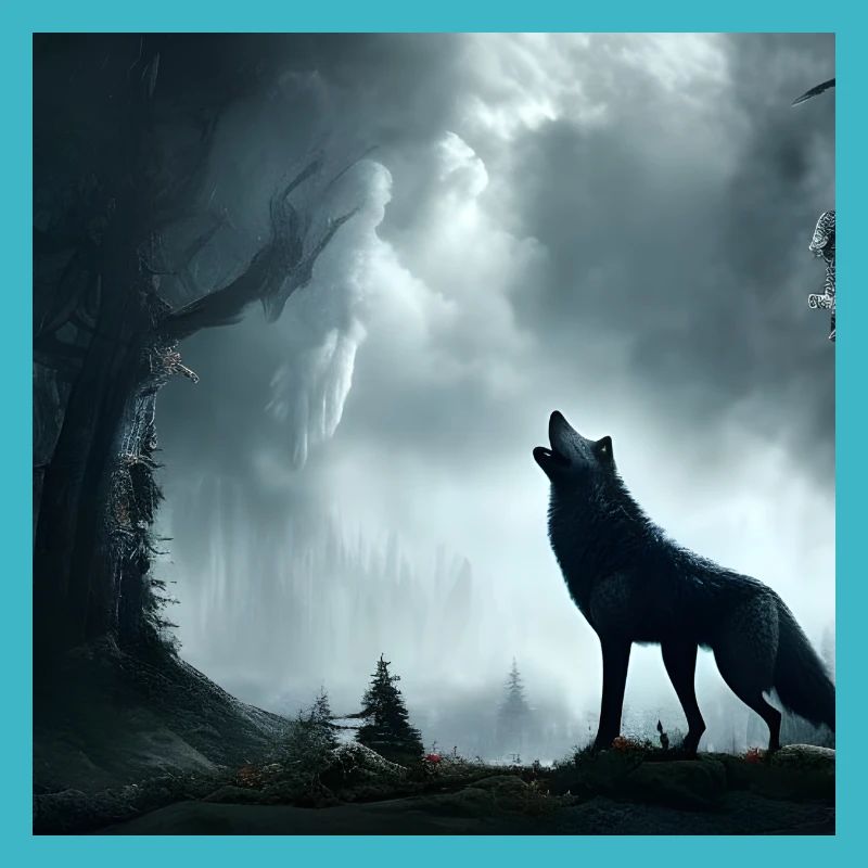 Brüllender Wolf