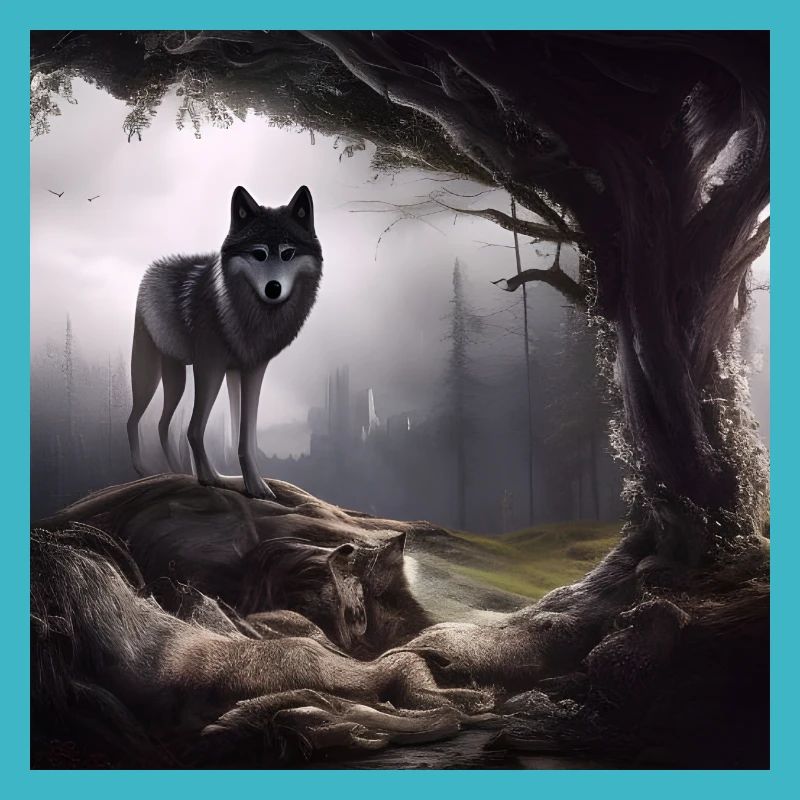 Loup dans la forêt