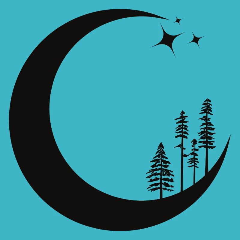 Lune Céleste pins arbre