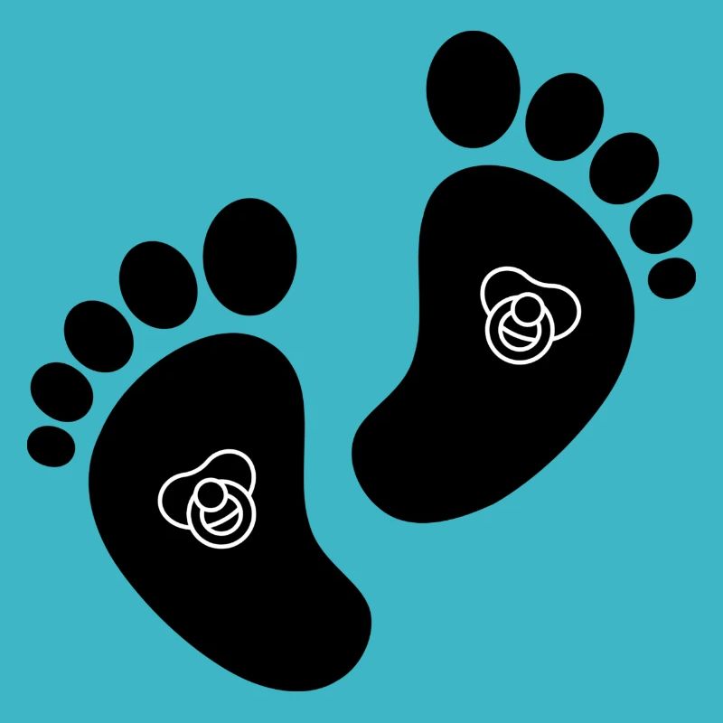 Babyfüße mit Schnuller Design - süße Geschenkidee