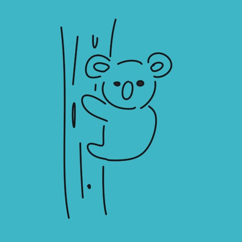 Koala symbol animal tree climbing