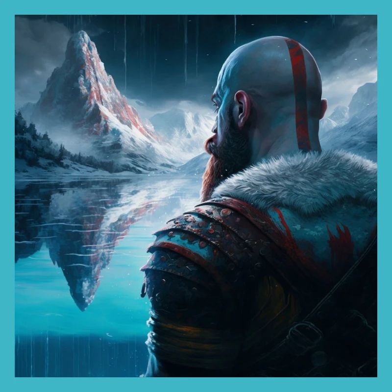 kratos devant les montagnes