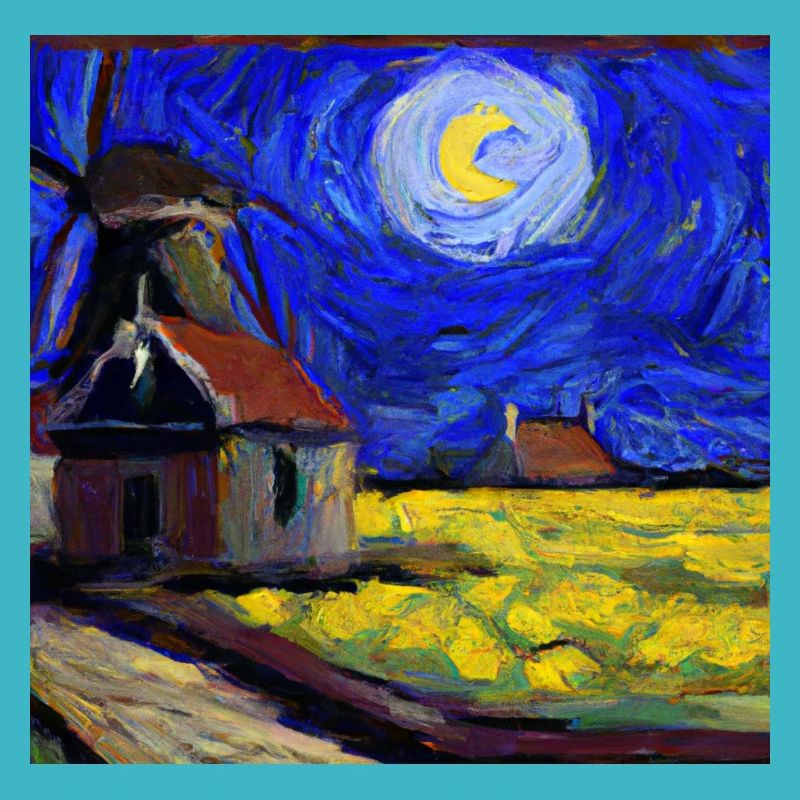 Digitale Kunst eines Van Gough-Gemäldes
