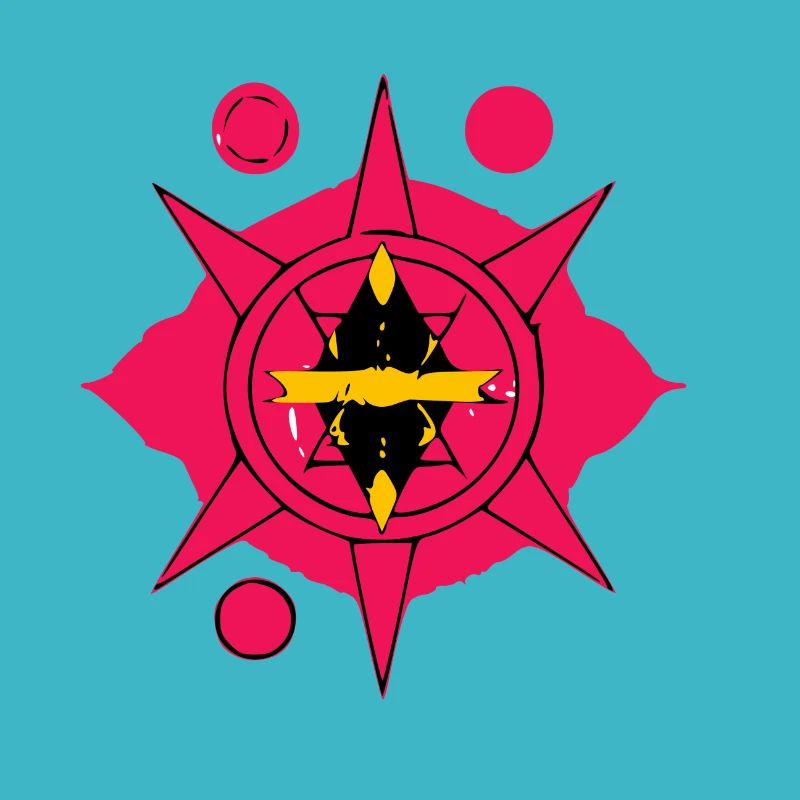 Red sacred talisman