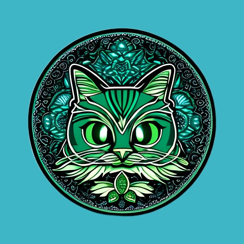 mandala et chat