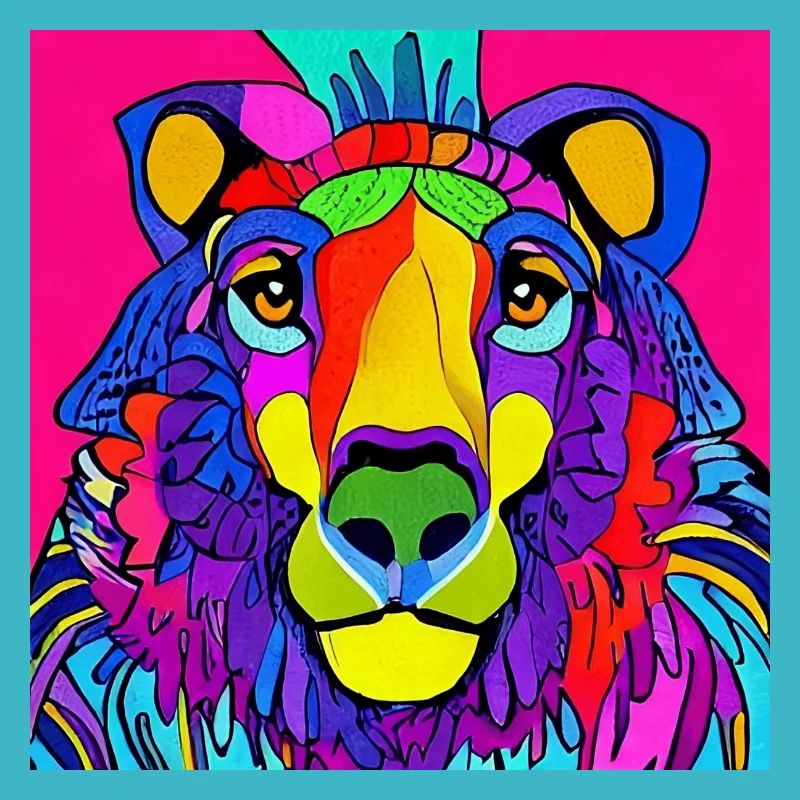 Lion, abstrait