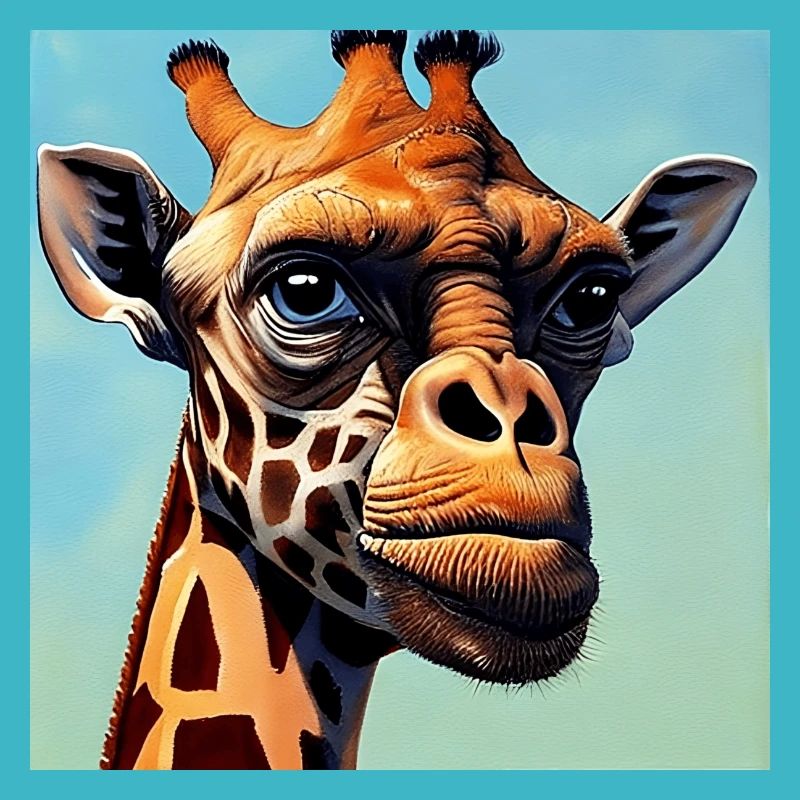Giraffe mit Affengesicht