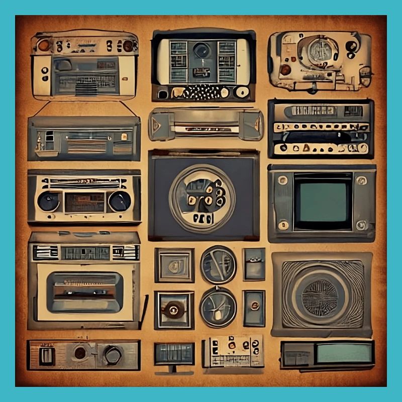 Rétro électronique style années 80