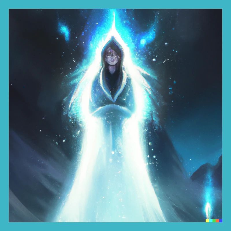 Mystischer blauer Geist digital art