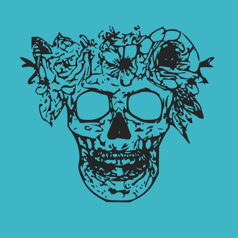 Flowered skull