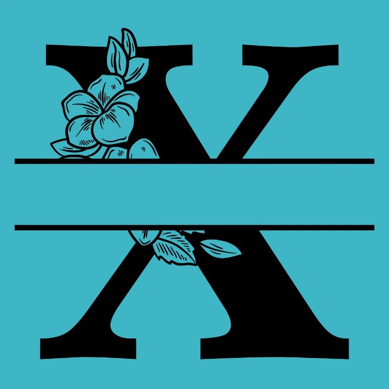 Personalized floral x letter