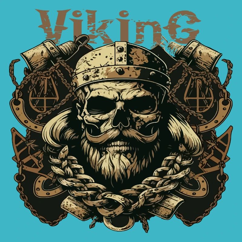 Viking Wikinger Totenkopf