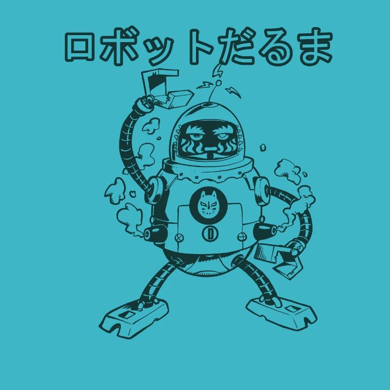 Daruma Robot (noir et blanc)