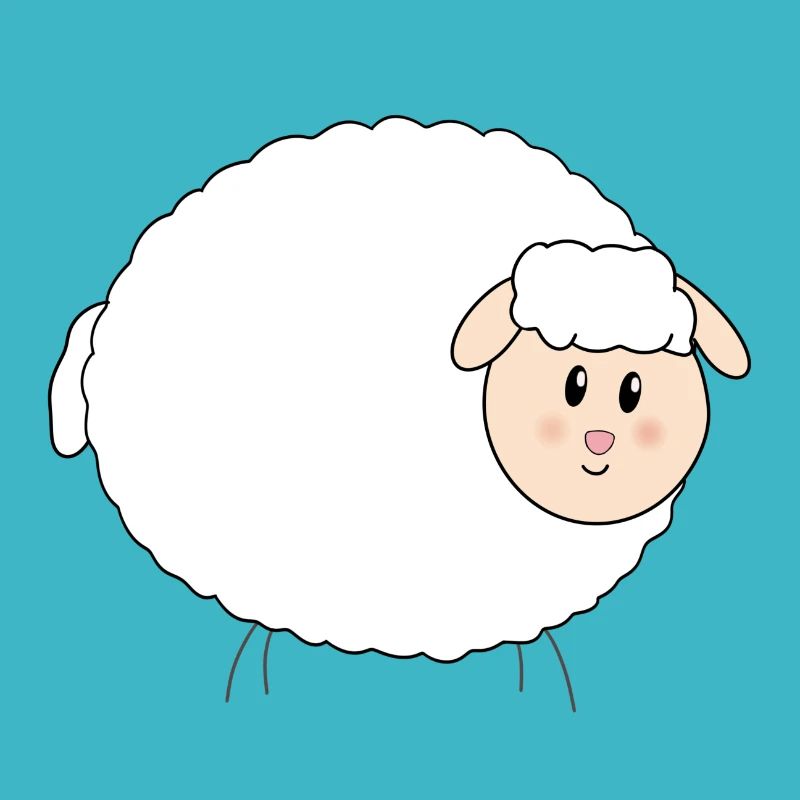 Süßes, dickes Schaf Ostern