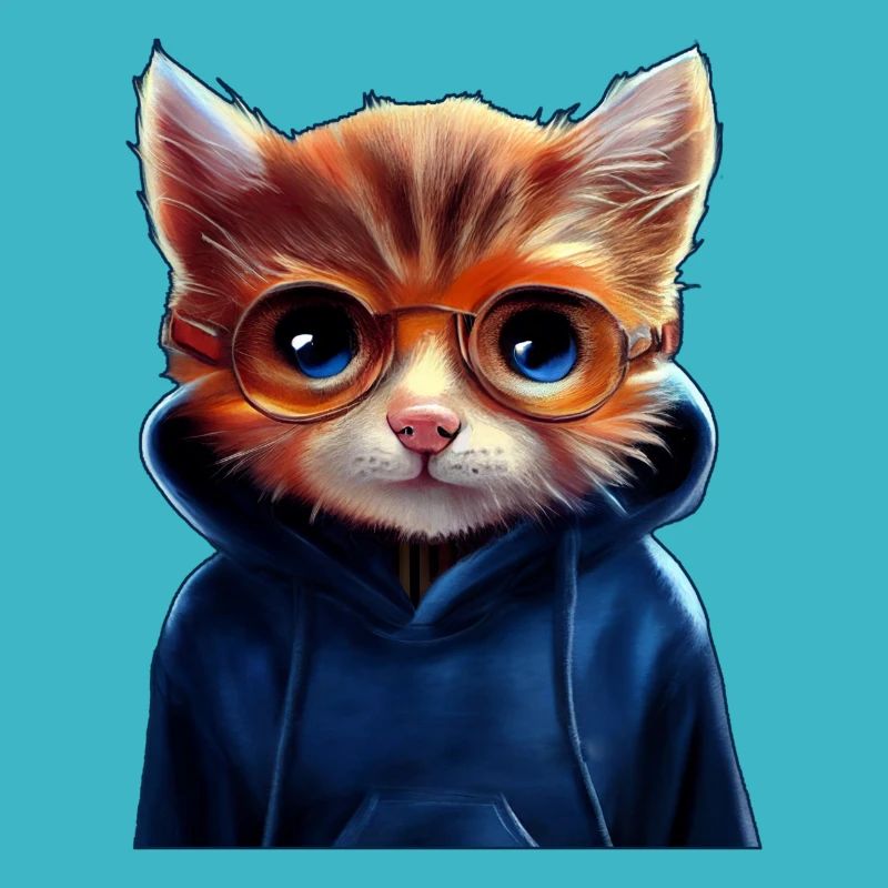 Süße Katze mit Pullover