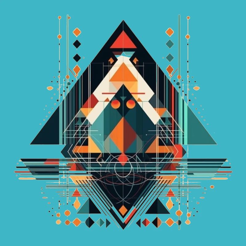 Cool geometric ethno motif