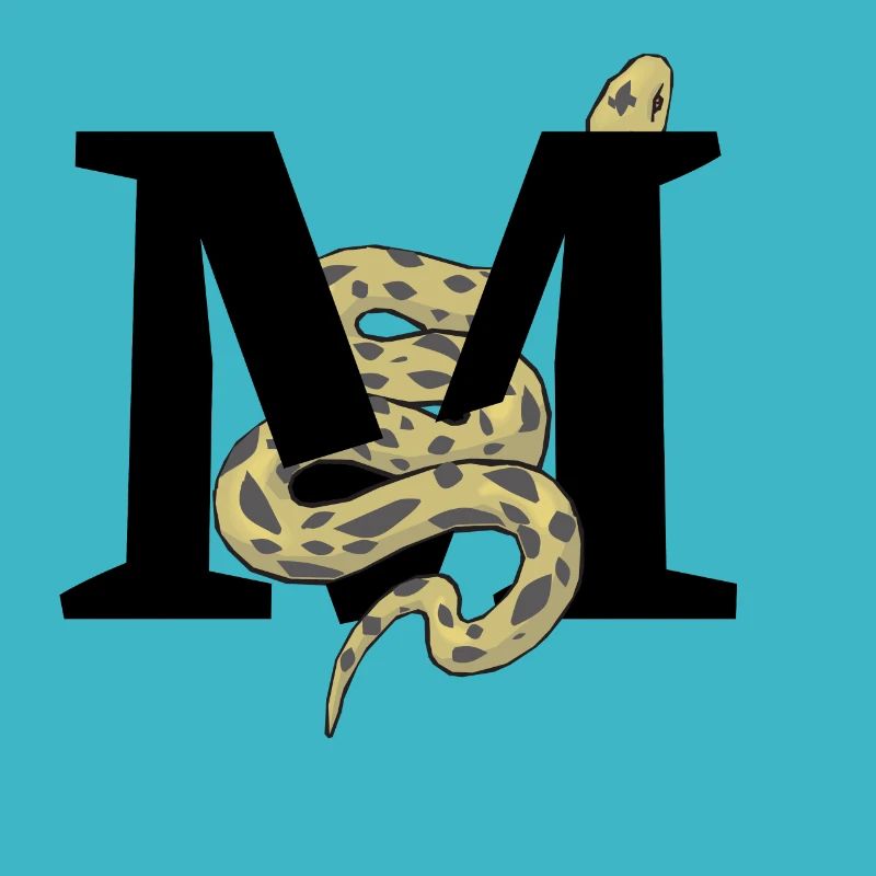 Letter m snake
