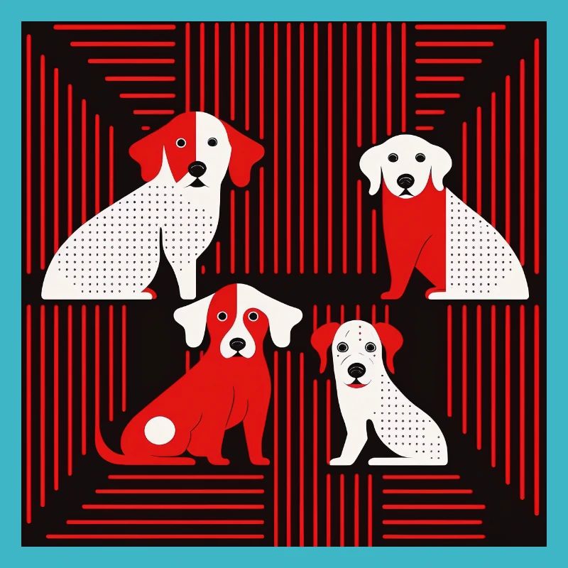 Abstrakte Hunde
