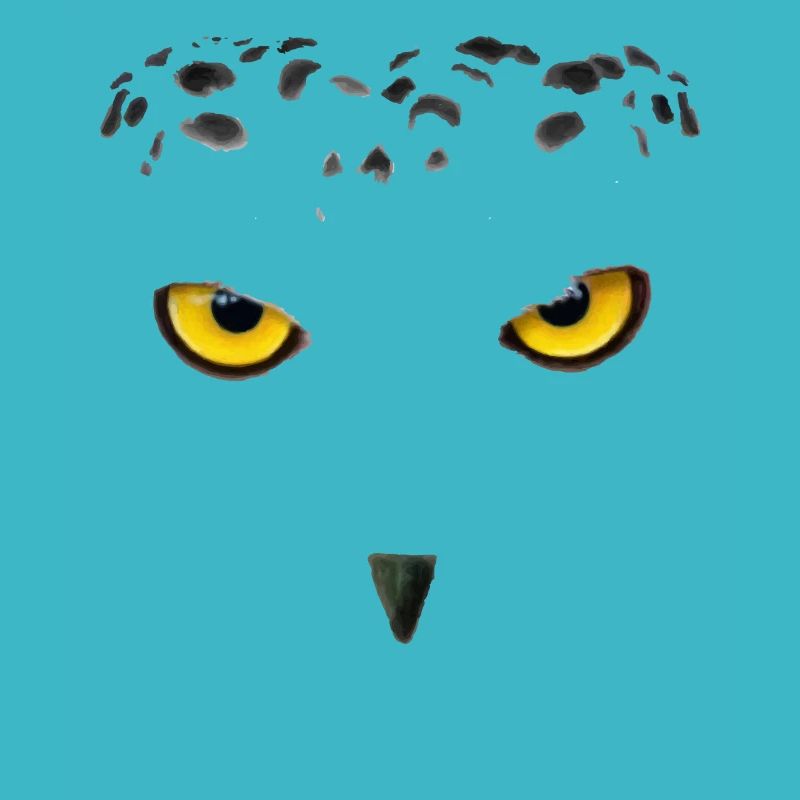 Silhouette Weiße Eule - Schneeeule