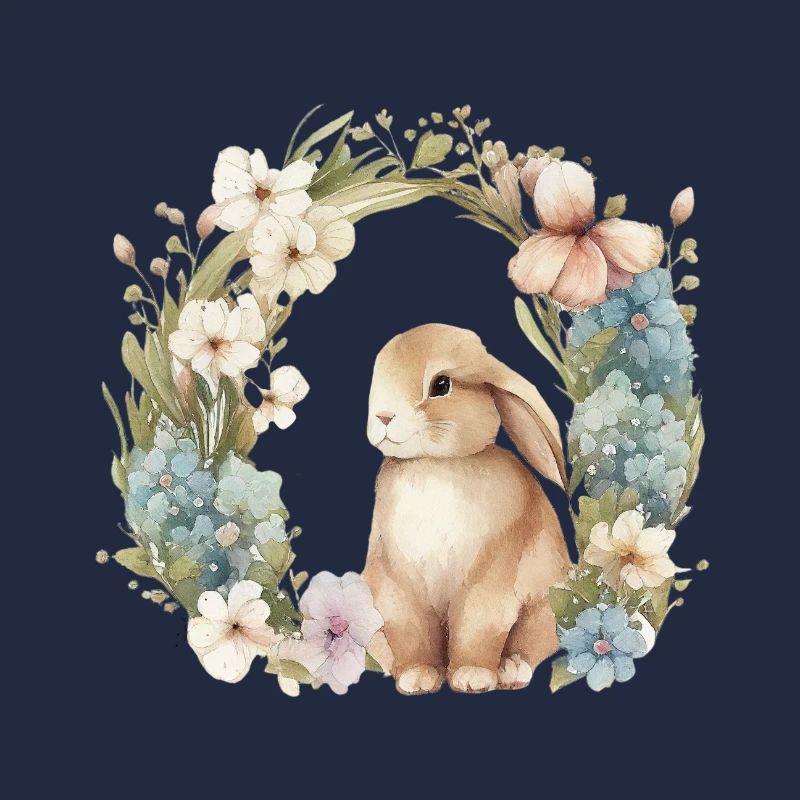 Couronne de fleurs de lapin