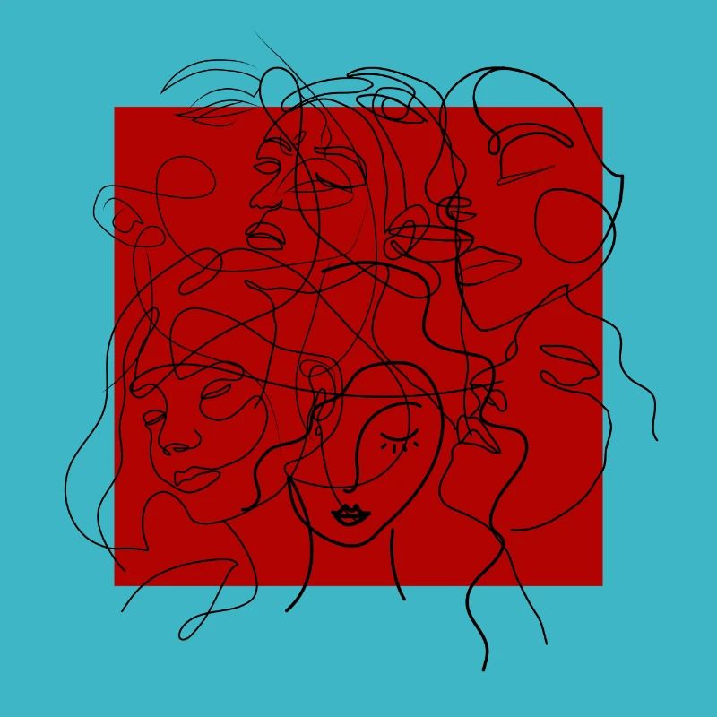 Face line red