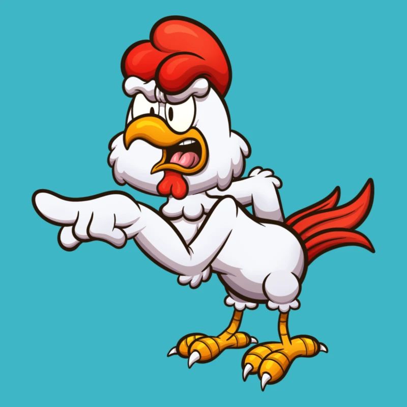 Cartoon Huhn mit Attitüde
