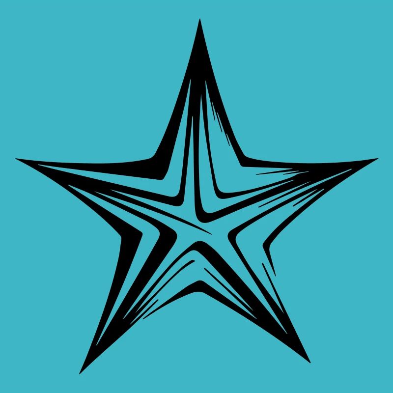 Noble étoile dessinée à la main