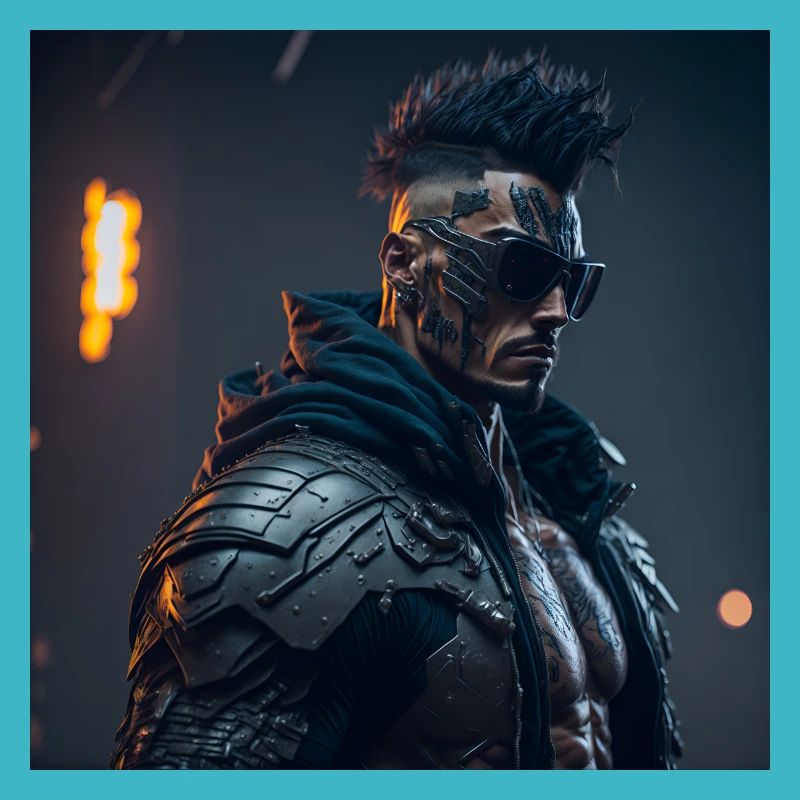 Futur Cyberpunkt Warrior