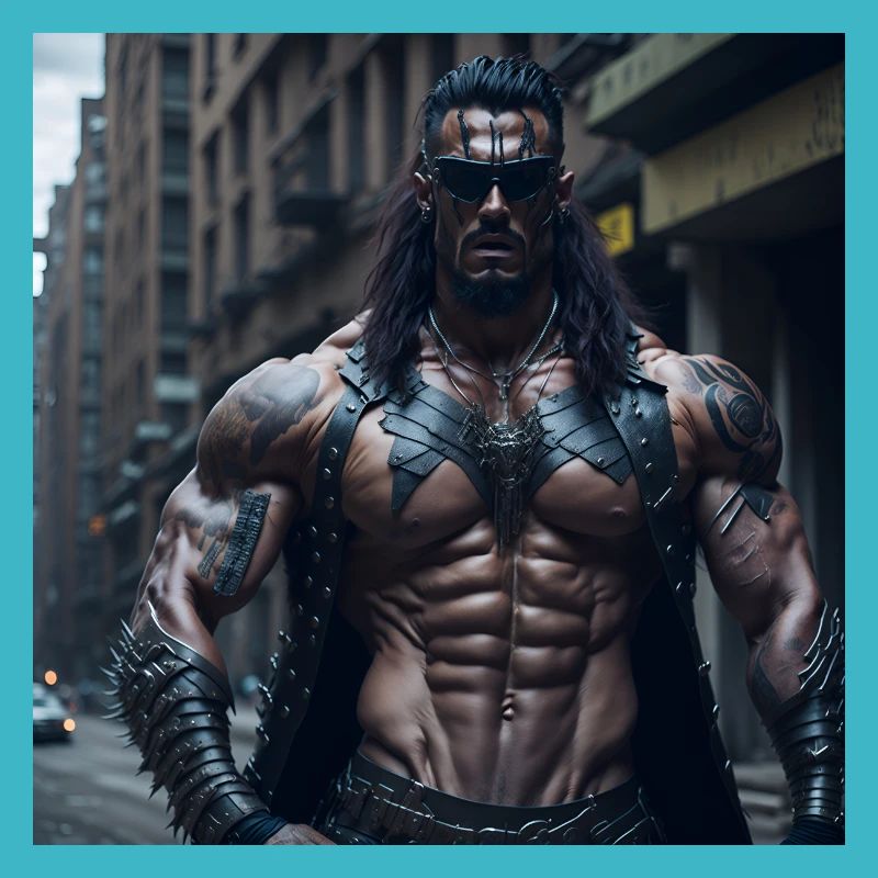 Futur Cyberpunkt Warrior