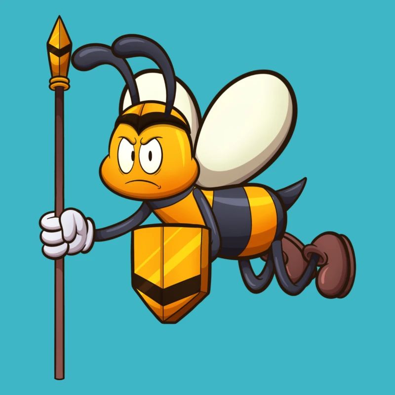 Garde d’abeilles de dessin animé