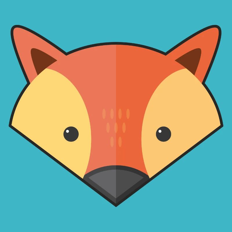 Niedlicher einfacher Fuchs