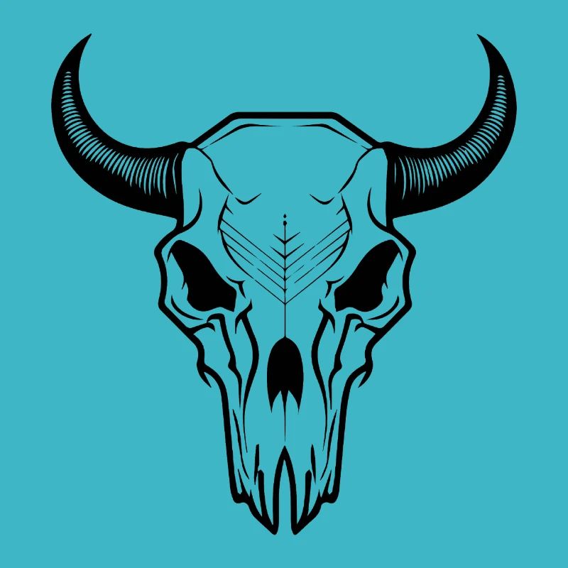 Crâne de vache Boho