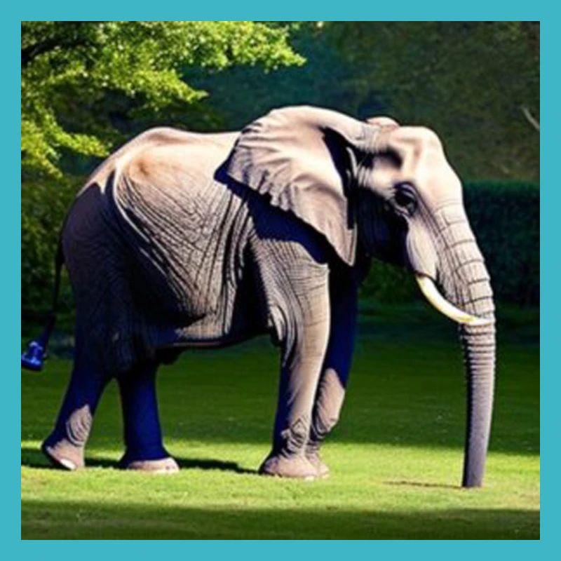 Elefant auf eine Wiese