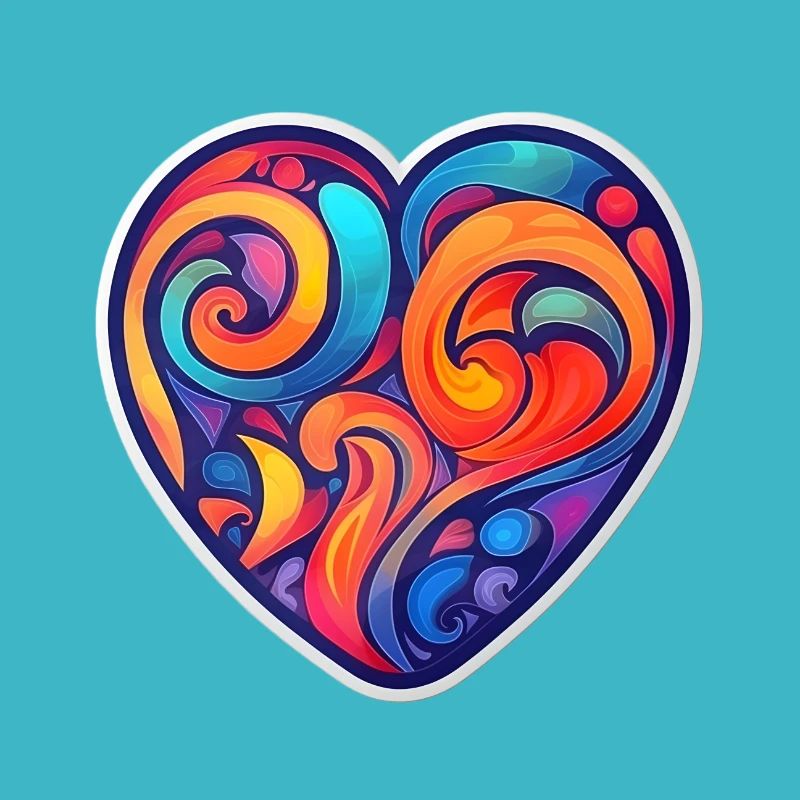Coeur coloré