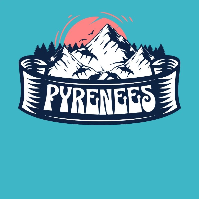 Pyrenees Mountains Red Sunset