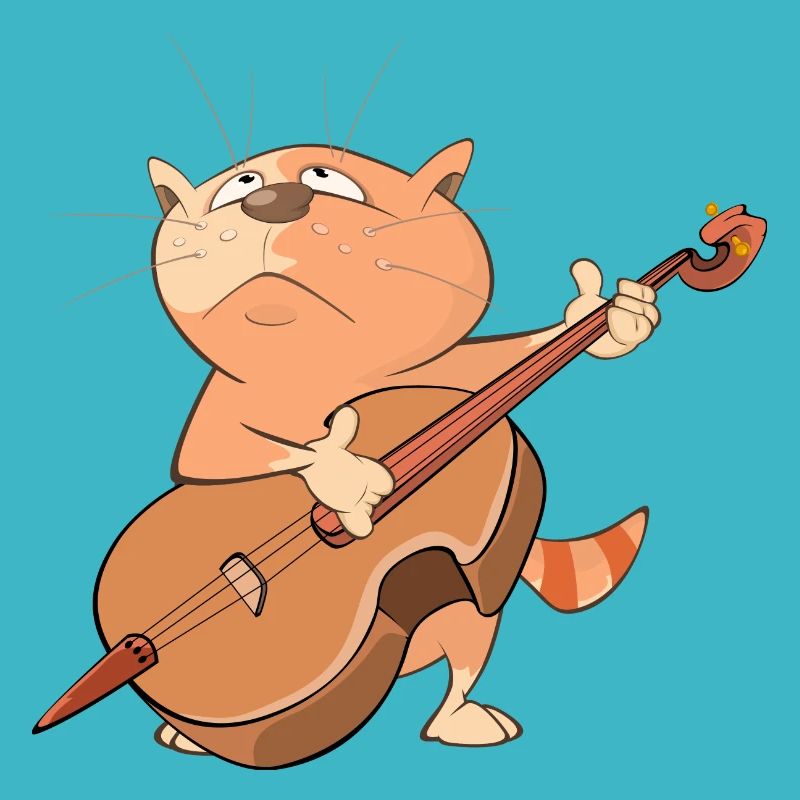 Katze spielt Musik
