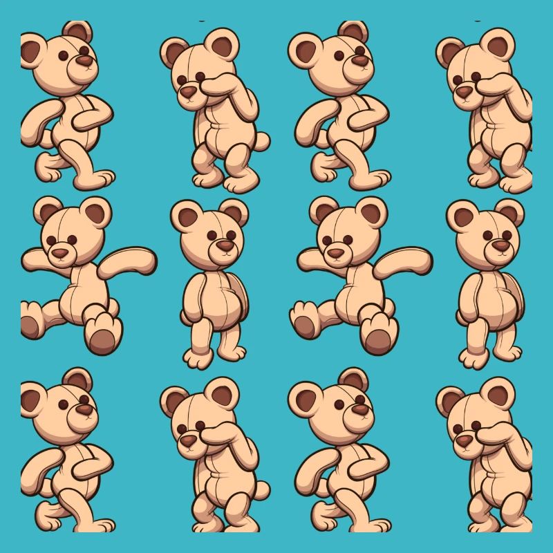 Dessin animé Teddy Bear Pattern
