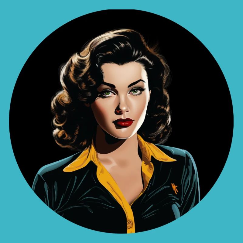 Comics inspirierte Retro Lady