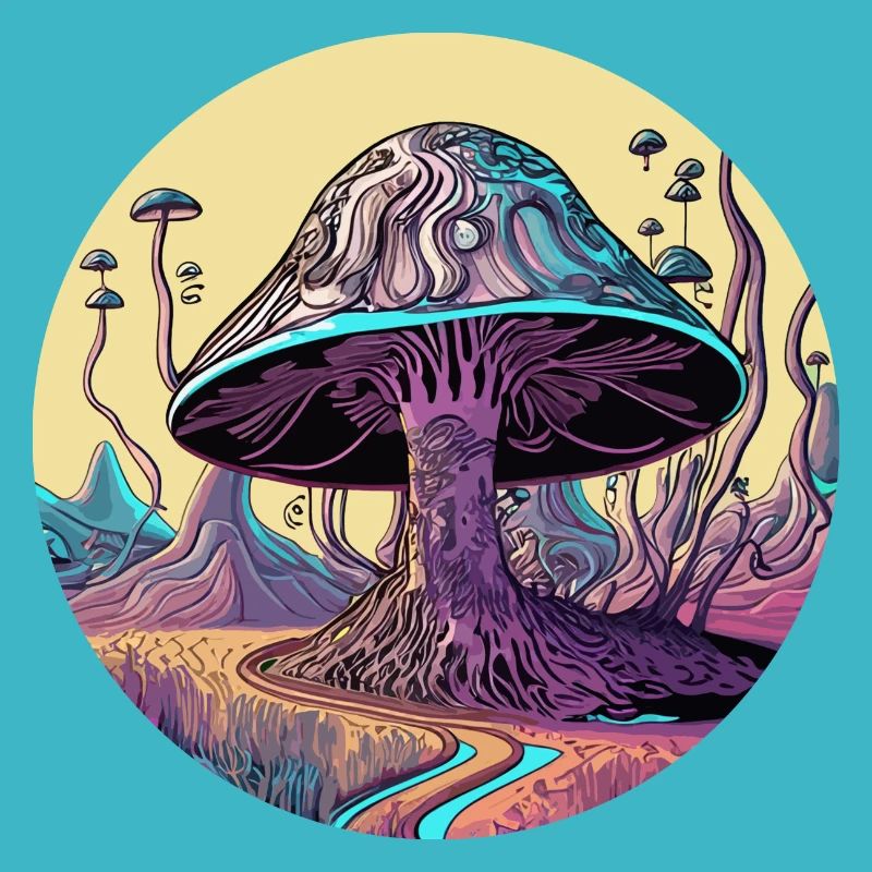 Psychedelic Mushroom Tree Valley