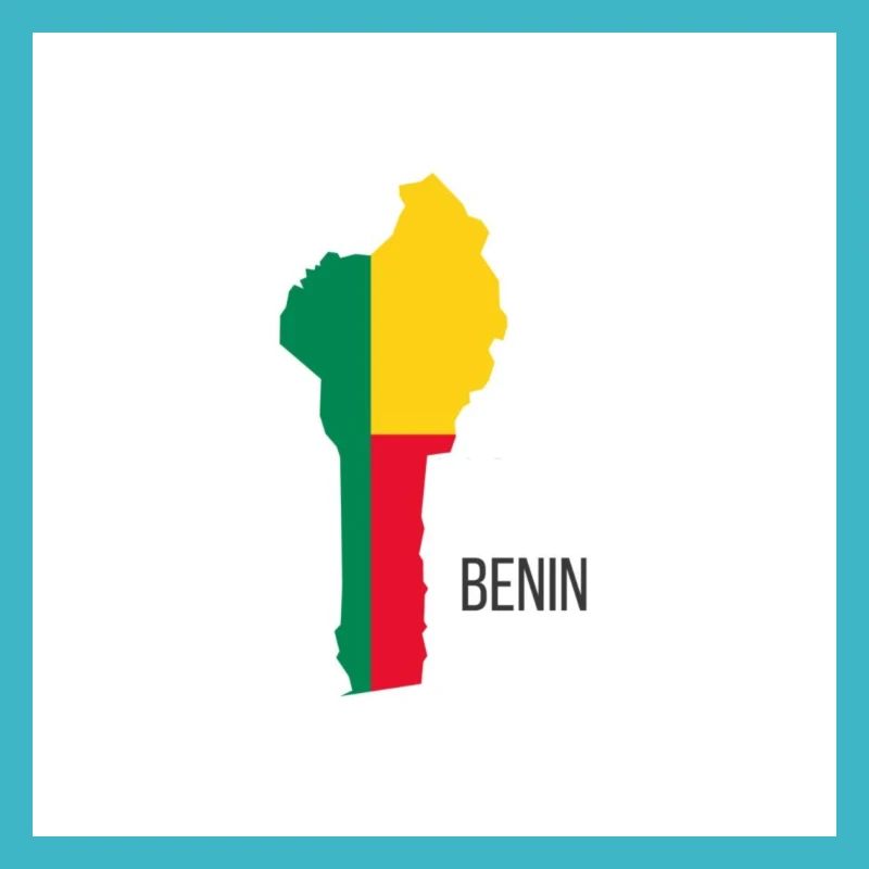 Benin Flag, Map